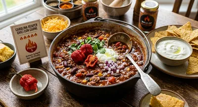 Carolina Reaper Chili con Carne im Topf