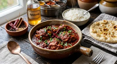 Chicken Vindaloo – scharfes goansisches Curry mit Kashmiri-Chilis und Essig
