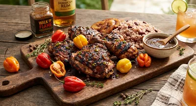 Scotch Bonnet Jerk Chicken vom Grill
